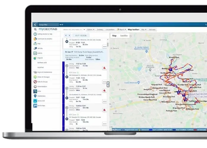 MyGeotab Plow Pilot interface (1)